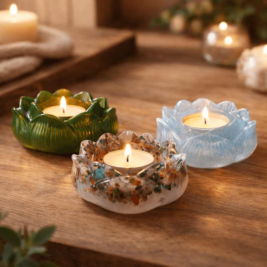 Porta Velas Flor de Loto ✨🕯️ - Vanessa Rupia Collection