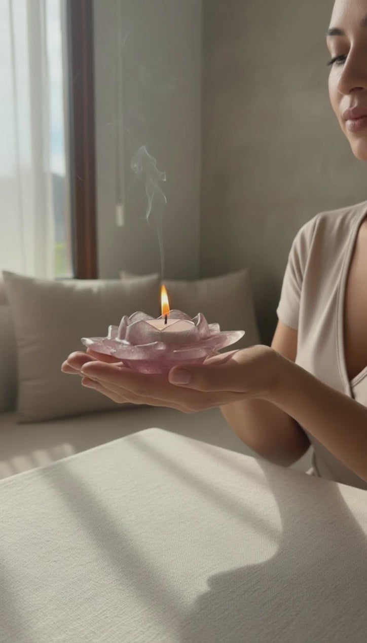 Porta Velas Flor de Loto ✨🕯️