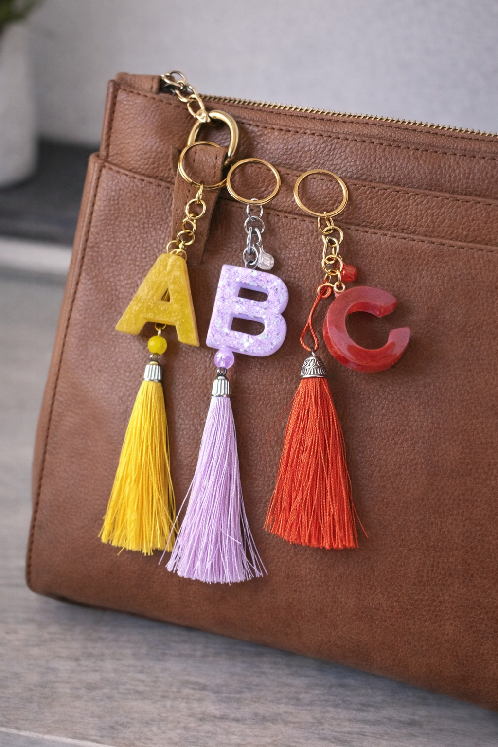 Llavero Inicial en Resina Personalizado ✨