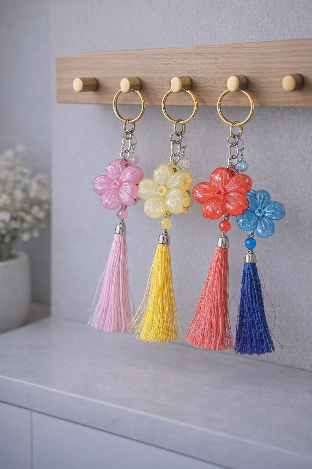 Llaveros Flor en Resina