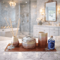 Set de Baño + Palillos de Bamboo y aroma 🎁 Bandeja en Resina - Vanessa Rupia Collection